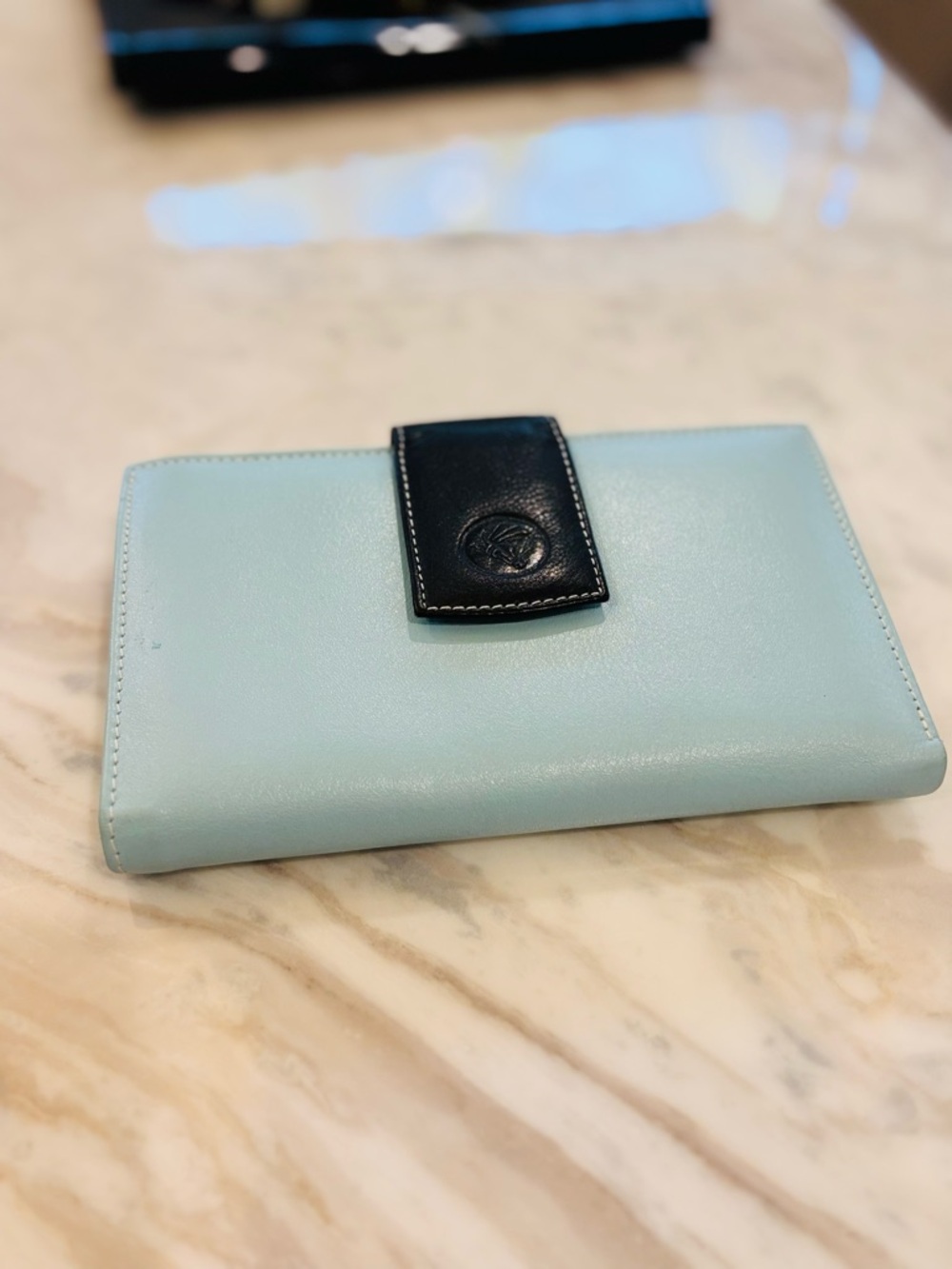 Light Blue & Navy Leather Wallet from Spain 🇪🇸